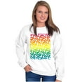 thumbnail image 4 of NASA Worm Logo Rainbow Gradient Unisex Plus Size Sweatshirt Brisco Brands 3X, 4 of 5