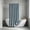 Blue, variant on Orangide Fabric Shower Curtain, Large Area Easy Clean Faux Linen Wave Edge Waterproof Foldable Hanging Bathroom Curtain 71x78 in