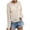 White, variant on MIUOWANP Cropped Sweaters for Women Workout Women Casual Fashion Solid Hollow Out Pullover Long Sleeve Round-Neck Sweater White M