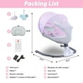 thumbnail image 3 of Beuway Electric Baby Swing for Infants - Bluetooth Music Speaker with 12 Lullabies,4 Speeds,4 Timers,Remote Control, Pink, 3 of 10