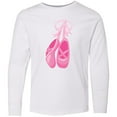 thumbnail image 3 of Inktastic Ballet Shoes, Ballet Slippers, Ballet Dance, Pink Long Sleeve Youth T-Shirt, 3 of 5