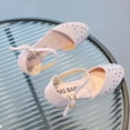 thumbnail image 4 of IROINNID Little Girl N Big Girl Summer Shoes Glitter Rhinestone Mid Heel Princess Shoes Wedding Party Buckle Sandals, Size 5-12Y, 4 of 5