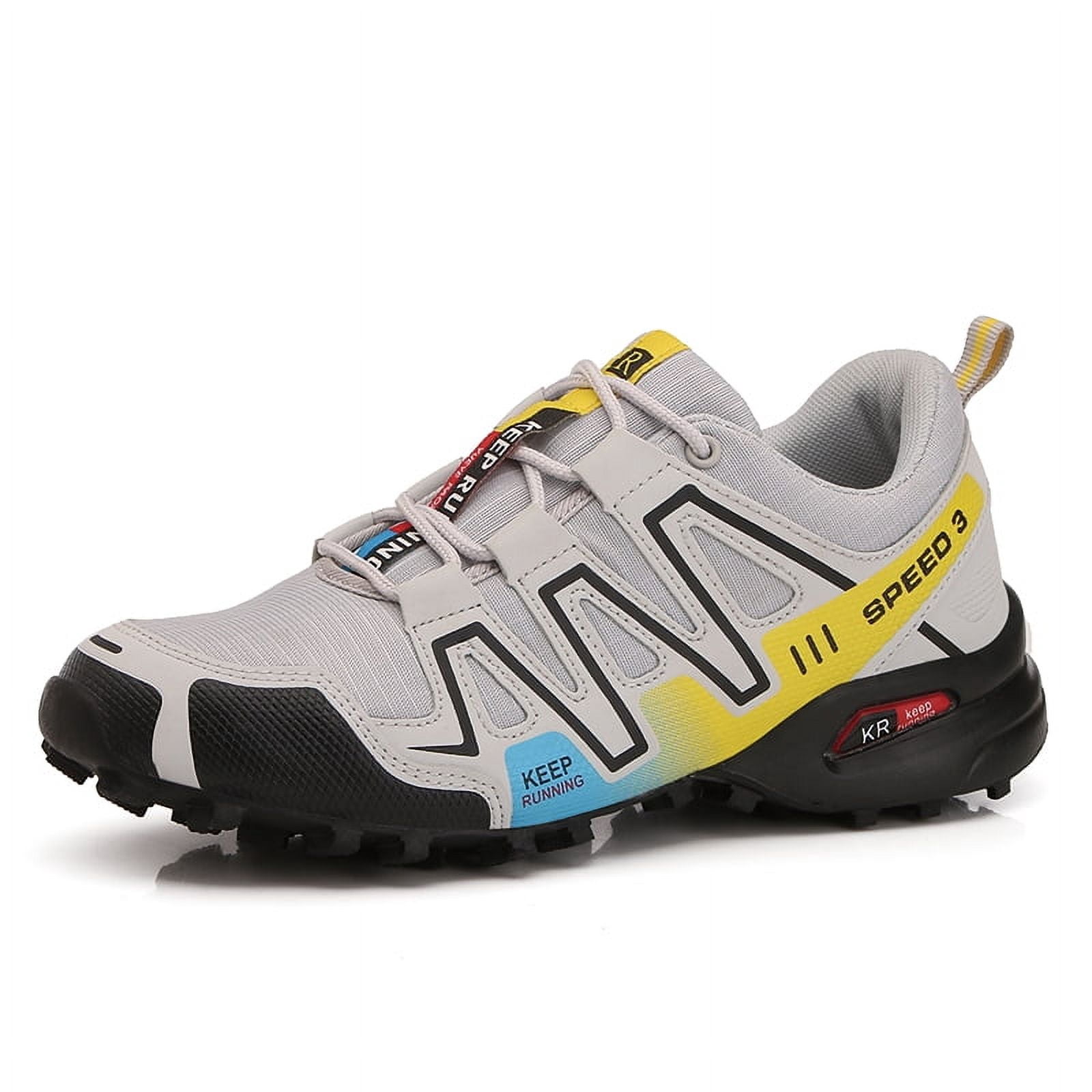 Summer Mesh Breathable Men Mountain Hiking Shoes Lightweight Flexible Non Slip Outdoor Sneakers Wear Resistant Cushioned Walking Footwear for Wilderness Trekking Sports