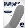 thumbnail image 6 of Special Essentials 6 Pairs Men's Cotton Diabetic Ankle Socks Gray 10-13, 6 of 7