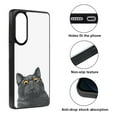 thumbnail image 2 of WIRESTER Shockproof Soft Rubber Cover Case for Samsung Galaxy S25 Edge 6.7 inch 2025, Black Bombay Kitten Cat, 2 of 5