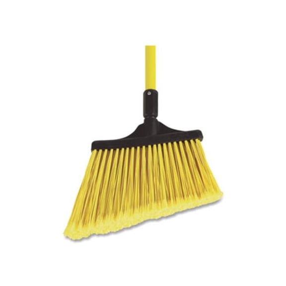 MaxiSweep Angle Broom With Fiberglass Handle, 57" Overall Length, Yellow/Black