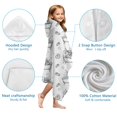 thumbnail image 7 of White Highland Cow Bathtub Bubble Pattern Hooded Bath Towel，60"x35" for Ages 3 To 12 Kids, Quick Dry Lightweight Soft Microfiber Hood Beach Towel Cover Up for Kids, 7 of 7