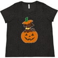 thumbnail image 3 of Inktastic Halloween Dachshund in Pumpkin Women's Plus Size T-Shirt, 3 of 5