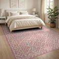 thumbnail image 3 of ODIKA Pink Print Leopard Spotted Boho Layout Border Cheetah Inspired for Dining Room, Large Office, Lounge, Non-Slip Chair-Friendly, 3 of 7