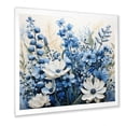 thumbnail image 2 of Designart "White Bloom Blue Bonnets Arrangement III" Blue Bonnets Picture Framed Wall Decor, 2 of 5
