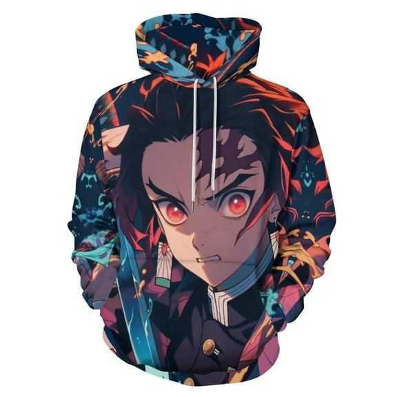 Demon Slayer Unisex Sweatshirts Loose Pullover Sweater Hooded Hoodie 3D Printing Jacket Winter Fall Clothes S
