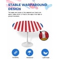 thumbnail image 2 of Memorial Day Freedom White Red Stripe Fitted Round Tablecloths Elastic Edged Table Covers 45"-54",UAS Flag Patriotic Star on Blue Waterproof Dining Room Table Cloth for Kitchen Holiday Party Tables, 2 of 6