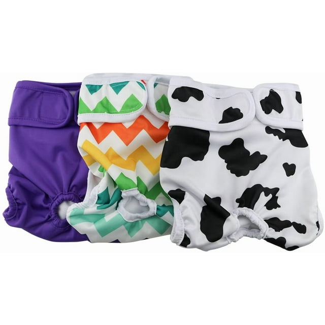 ZECATL Female Dog Diaper Reusable Washable Durable Absorbent Cloth Doggie Diapers Pants m2