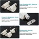 thumbnail image 3 of 6 PCS Magnetic Snap Catch Plastic Magnetic Catch Soft Close Magnetic Catch for Door Cabinet Drawer Cupboard Sliding Bedroom Kitchen Bathroom - White, 3 of 4