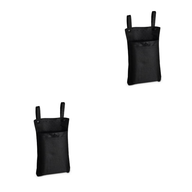 QualitChoice Scooter Front Hanging Bag Carrying Storage Phone Pocket Oxford Cloth Pack Motorcycle Organizer Riding Accessory Black 2Set