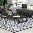 thumbnail image 2 of Outsunny Waterproof Outdoor Rug with Carry Bag 9' x 12' Black, White Chain, 2 of 10