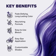 Splat Original Complete Kit, Semi-Permanent Hair Dye with Bleach, Purple Desire