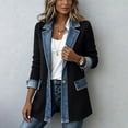 thumbnail image 6 of KyCheLot Knitted Jackets for Women Button Color Block Lapel Neck Long Sleeve Jackets Loose Comfy Vacation Jackets, 6 of 8