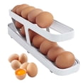thumbnail image 3 of Dispensador de huevos, dispensador de huevos rodantes que ahorra espacio y organizador para almacenamiento en el refrigerador Soporte para huevos rodantes para refrigerador, 3 of 5