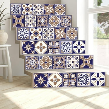 Walplus Peel and Stick Backsplash Royal Wall Tile Decals 24 Pcs 6" x 6"
