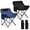 Blue, Black, variant on 2 Pack Compact Camping Chairs Portable Folding for Outside with Carry Bag Lightweight Moon Chairs for Travel Picnic Hiking Beach Fishing, 600D Oxford, Supports 330lbs(Blue, Black)