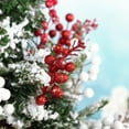 thumbnail image 6 of 20 Pack 7.8 Inches Glitter Artificial Berry Stems, 15 Berries per Stem, Duslogis Christmas Tree Picks Ornaments, DIY Xmas Wreath, Floral Arrangements Home Decoration (Red&White), 6 of 7
