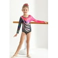 thumbnail image 5 of Gymnastics Leotards for Girls Kids Sparkly Tumbling Long Sleeve Dance Unitards Biketards with Matching Shorts One Piece Biketards Athletic Dancewear Clothes 5-12 Years, 5 of 9