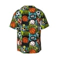 thumbnail image 2 of Sigee Balls Print Men's Shirts Casual Button Down Short Sleeve Summer Beach Shirt Hawaiian Vacation Shirts Tee Shirt-XX-Large, 2 of 7