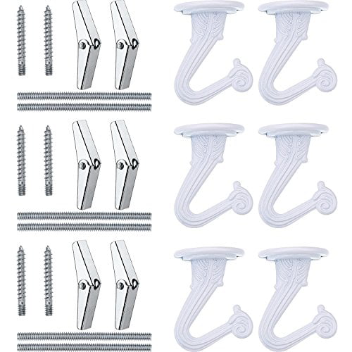ISPINNER 14pcs Spring Toggle Wing Bolts Ceiling Hooks Assortment Kit Swag Hooks for Ceiling Installation Cavity Wall Fixing 
