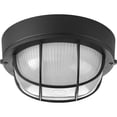 thumbnail image 1 of Progress Lighting P3709-31 Bulkheads 60W 1-Light Incandescent Flush Mount Ceiling Fixture - Black, 1 of 3