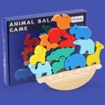 thumbnail image 2 of Stacking Toy Dinosaur Animal Wooden Toddler Puzzle Toy Educational Learning Toy, 2 of 10