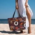 thumbnail image 6 of Gaeub A Cup Of Black Coffee On A Saucer Beach Travel Bag, Multi-Pocket Beach Bag, Summer Vacation Bag, Beach Essentials Tote, 6 of 7