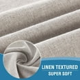 thumbnail image 4 of 100% Linen Blackout French Door Curtains, Privacy Door Window Curtains, 26 X 68/26 X 40 Inch Room Darkening Blinds, Thermal Insulated Shades for Bedroom, 1 Panel, Natural, 4 of 6