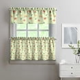 thumbnail image 2 of Woodland Mushroom Curtains 3pcs 27.5x24 inch, Polyester Botanical Tier Panels and Valance, Rustic Kitchen Window Treatment for Fall or Holiday Decor, 2 of 6
