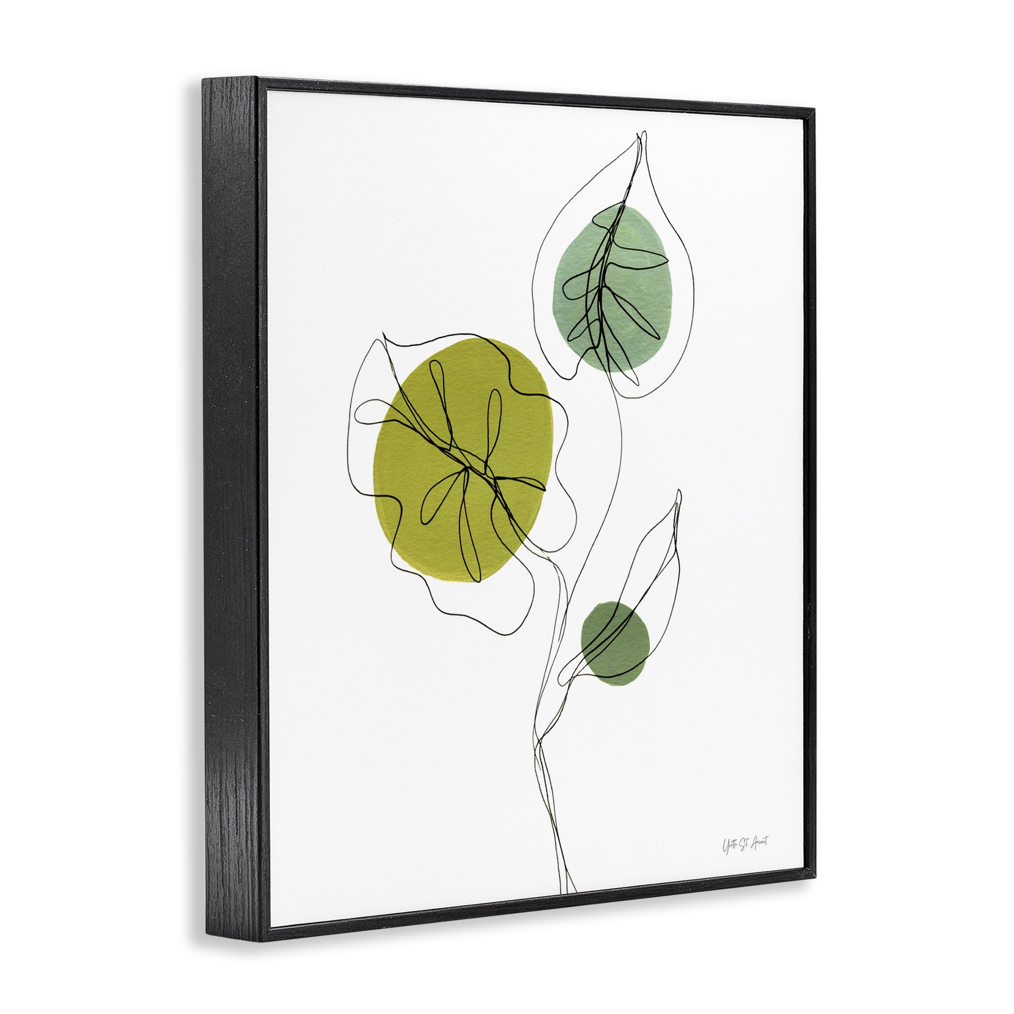Stupell Industries Leafy Garden Delight Botanical & Floral Painting Black Framed Art Print Wall Art, 11 x 14