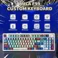 thumbnail image 2 of Teclado mecánico inalámbrico para juegos Aula F99 Pro Creamy, 2 of 7