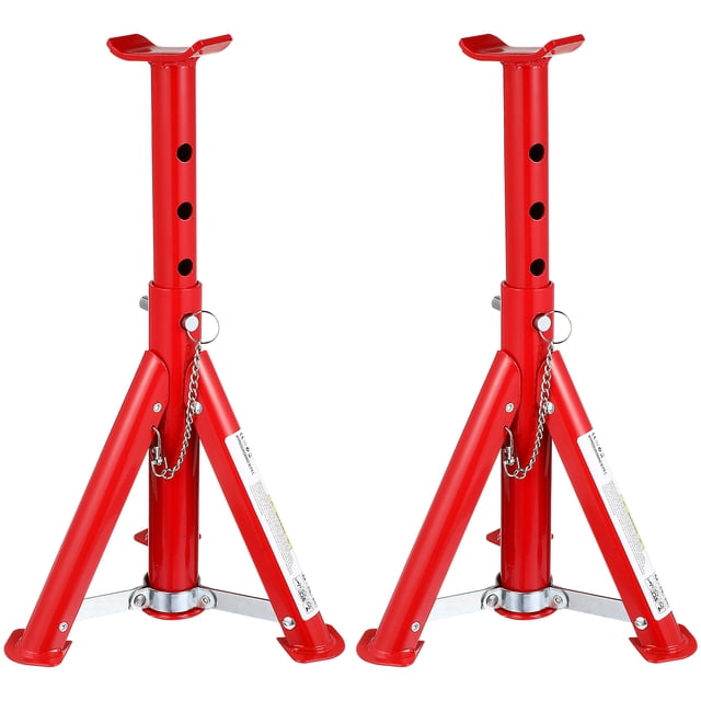 2pcs Iron Jack Stands Height Adjustable Repair Tools Car Lifting Tools With 3 Ton Capacity