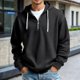 thumbnail image 1 of MHFRRA Sudadera con Capucha y Cremallera de Un Cuarto de Manga Larga con Bolsillo Frontal Tipo Cangurera para Uso Deportivo Informal Al Aire Libre, Tela Ligera y Cómoda Negro, 1 of 4