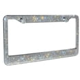 thumbnail image 1 of 1 Pack Handcrafted Black Crystal Premium Stainless Steel License Plate Frame, 1 of 5