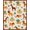Orange, Pattern 1, variant on ODIKA 2x3 Machine Washable Non-Slip Area Rug, Playful Safari Gathering with Giraffe Lion Monkey and Zebra Illustration High Traffic Rug with Pad, White, 684073