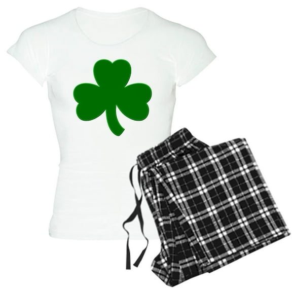 CafePress - Shamrock Ver6 Women's Light Pajamas - Women's Short Sleeve Print T-Shirt and Pants Light Cotton Pajama Set