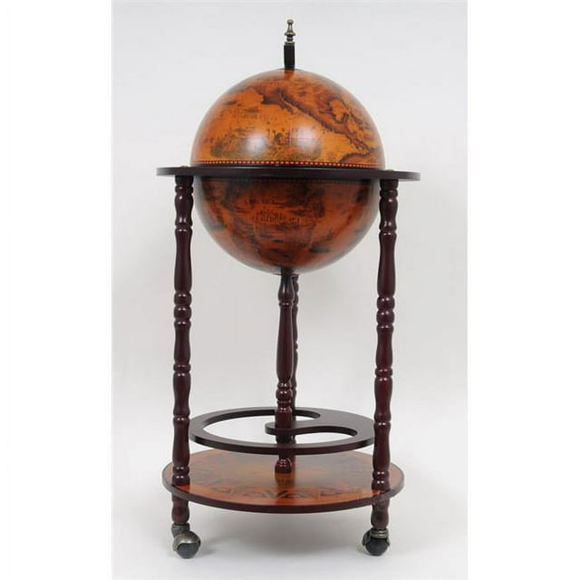 Old Modern Handicrafts NG018 Table à Barres Globe 330 mm Support à 4 Pieds - Rouge