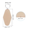 thumbnail image 2 of Unique Bargains Vintage Motel Keychain Blank Hotel Keychains Rhombus Retro Key Tag, Khaki, 10 Pack, 2 of 7
