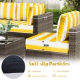 thumbnail image 3 of HONEY HOME 14 Piece Patio Sectional Cushions Relacement, 4" Outdoor Furniture Couch Cushion Fits 6-Seat Rattan Conversation Set, Waterproof, Fade-Resist, 3 of 7