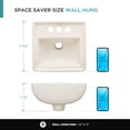 thumbnail image 6 of Fine Fixtures  Ceramic Biscuit Small Wallmount Sink - 12", 6 of 8