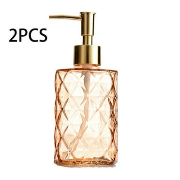 ACDANC 2PCS Soap Dispenser,Hand Soap Dispenser,Glass Soap Dispenser with Pump,Elegant Design for Kitchens and Bathrooms