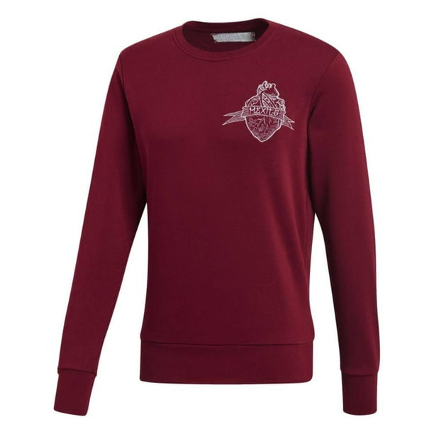 Sudadera Adidas Street Graphic Crew Mexico Hombre Futbol vino Xl Adidas CF0535 Walmart en linea