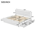 thumbnail image 7 of Bellemave King Size Storage Bed, Solid Wood King Platform Bed with 4 Drawers, King Bed Frame with Headboard for Teens Adults (White), 7 of 7