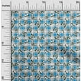thumbnail image 2 of oneOone Cotton Poplin Twill Medium Blue Fabric Checks Heart & Quilting Supplies Print Sewing Fabric By The Yard 56 Inch Wide, 2 of 4