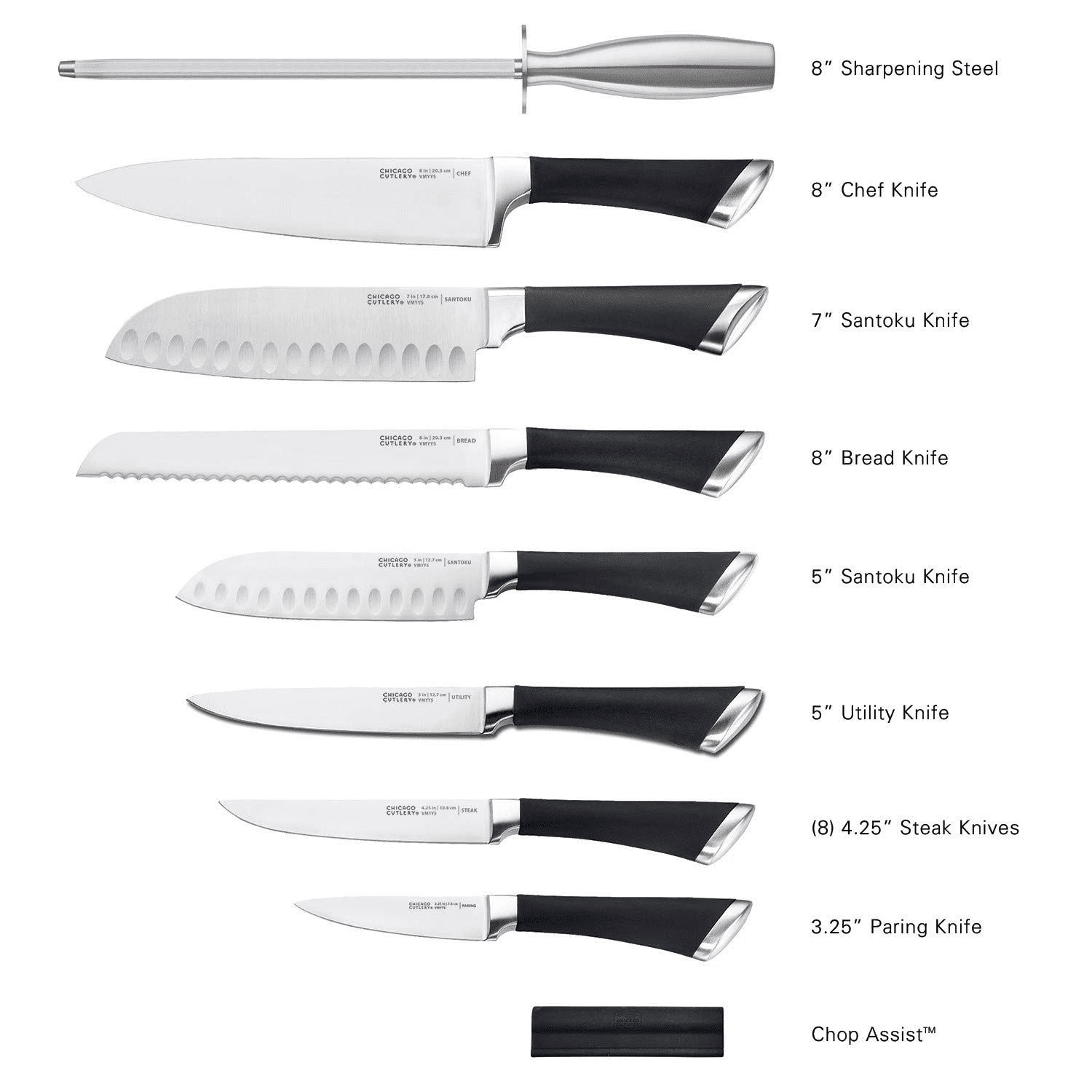Chicago Cutlery Fusion Steak Knife Set, 6 Pieces